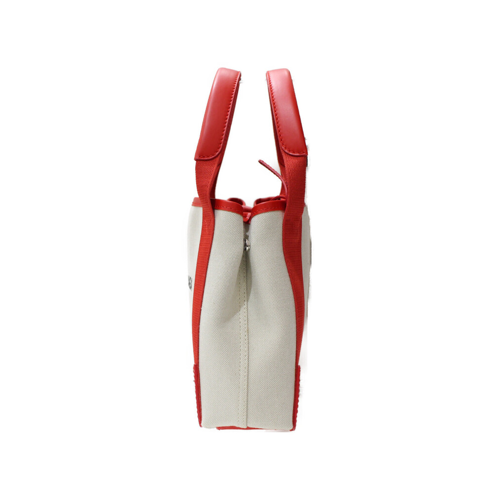 BALENCIAGA Navy Blue Cabas XS leather canvas red off white pouch - Picture 2 of 7